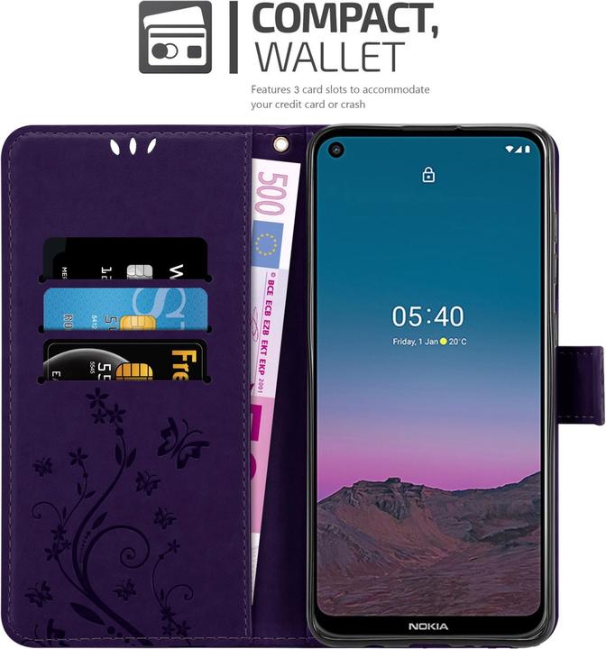 Actual product image Cadorabo Flower Book cover (Nokia 5.4)