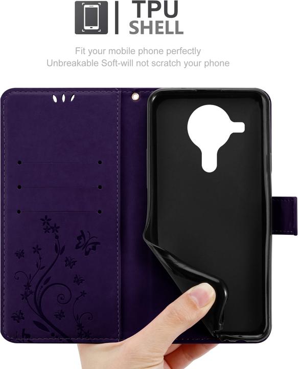 Actual product image Cadorabo Flower Book cover (Nokia 5.4)