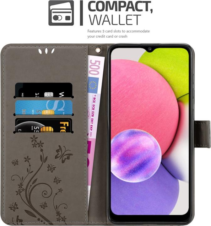 Produktbild Cadorabo Flower Book Hülle (Samsung Galaxy A03s)