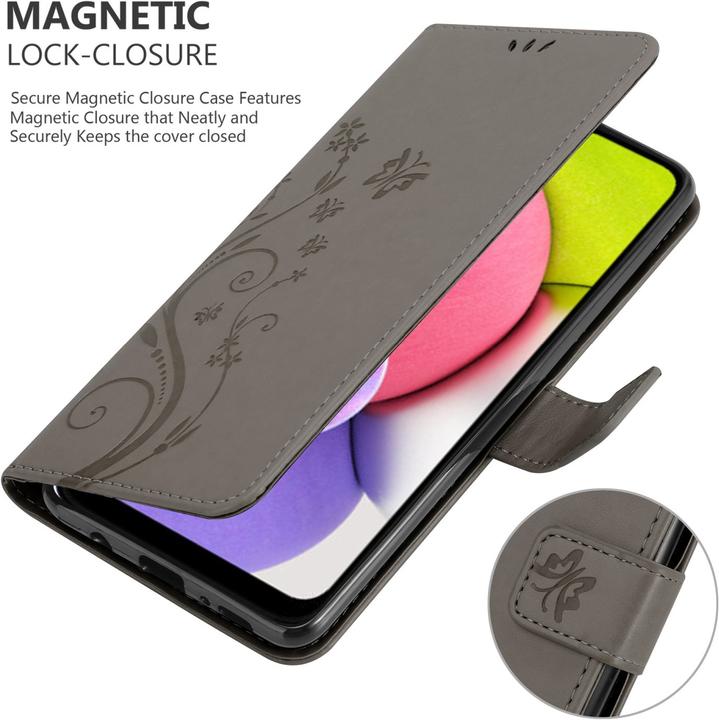 Produktbild Cadorabo Flower Book Hülle (Samsung Galaxy A03s)