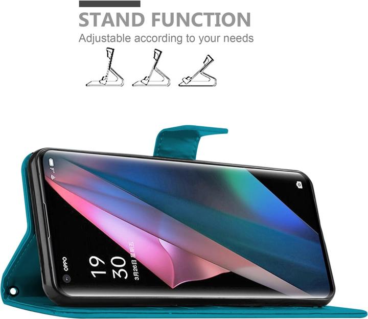 Actual product image Cadorabo Flower Book cover (Oppo Find X3 Pro)