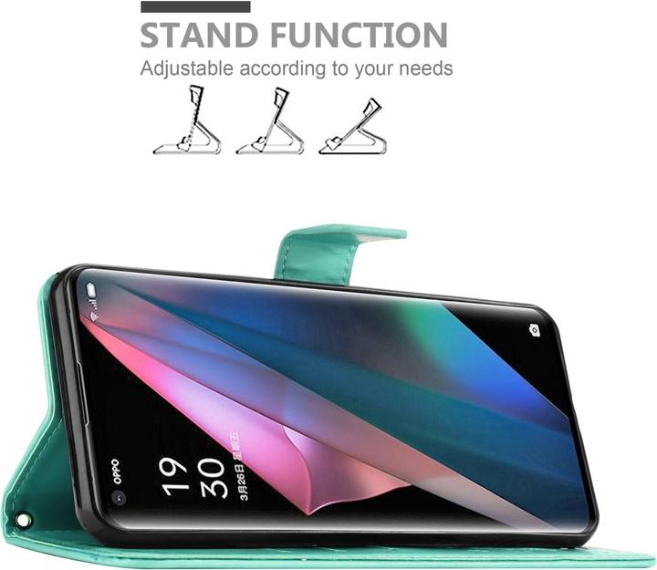 Actual product image Cadorabo Flower Book cover (Oppo Find X3 Pro)