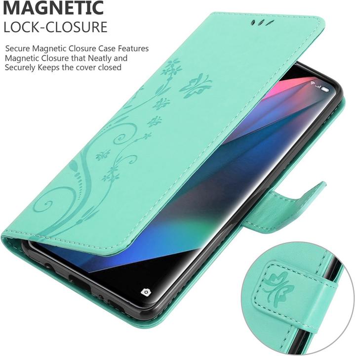 Actual product image Cadorabo Flower Book cover (Oppo Find X3 Pro)