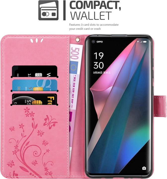 Immagine prodotto Cadorabo Copertina del libro a fiori (Oppo Find X3 Pro)
