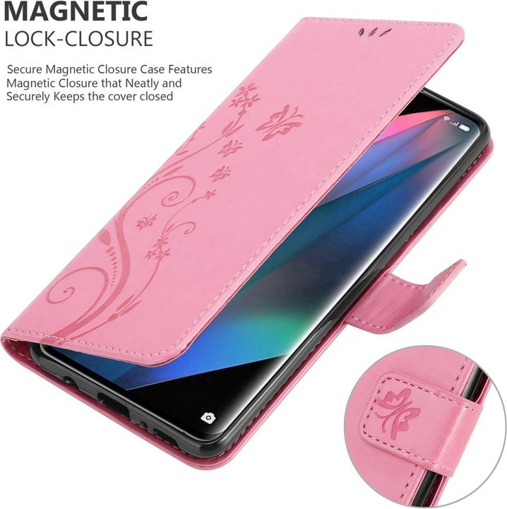 Immagine prodotto Cadorabo Copertina del libro a fiori (Oppo Find X3 Pro)