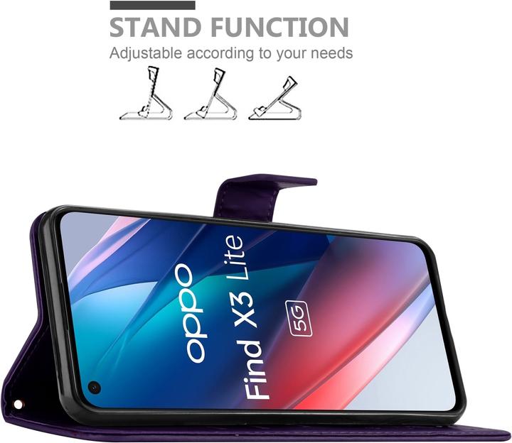 Image du produit Cadorabo Pochette Flower Book (Oppo Find X3 Lite)
