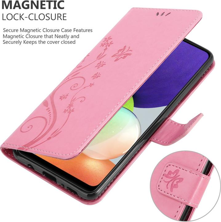 Actual product image Cadorabo Flower Book cover (Samsung Galaxy M22, Samsung Galaxy A22, Samsung Galaxy A32)