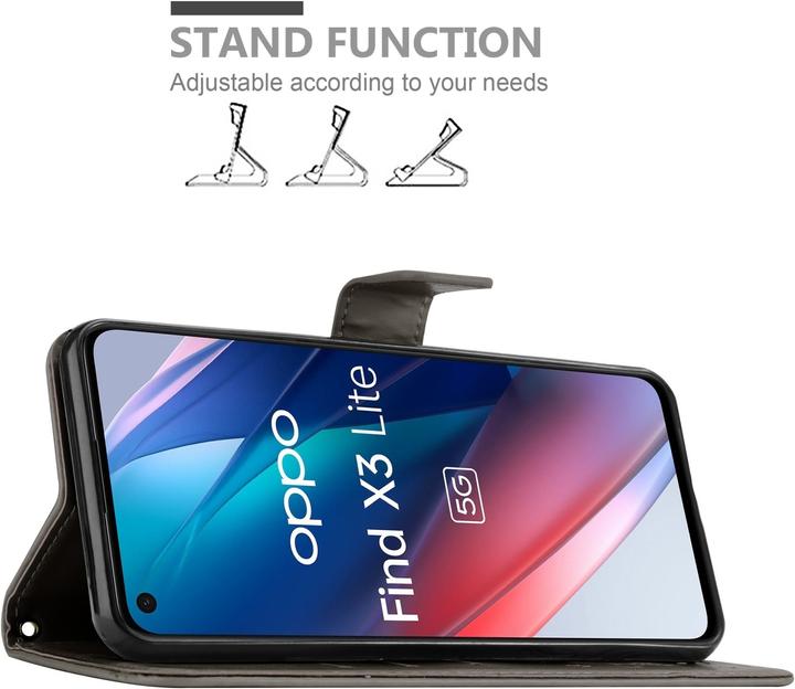 Actual product image Cadorabo Flower Book cover (Oppo Find X3 Lite)