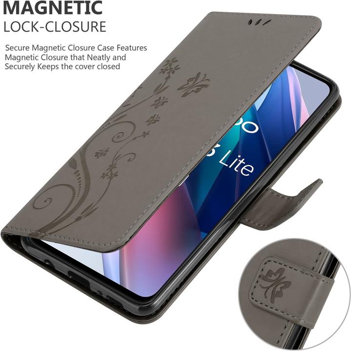 Actual product image Cadorabo Flower Book cover (Oppo Find X3 Lite)