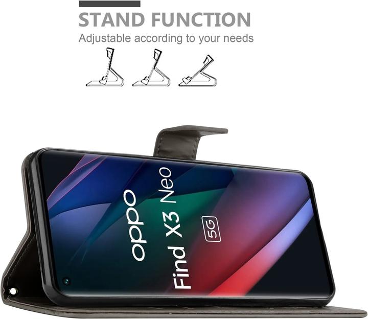 Actual product image Cadorabo Flower Book cover (Oppo Find X3 Neo)