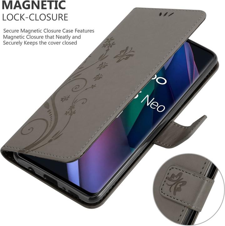 Actual product image Cadorabo Flower Book cover (Oppo Find X3 Neo)