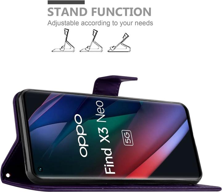 Image du produit Cadorabo Pochette Flower Book (Oppo Find X3 Neo)