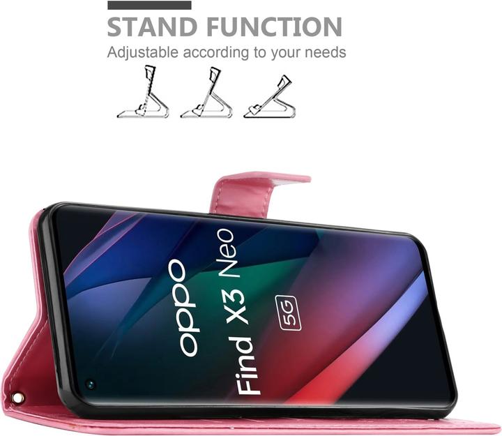 Immagine prodotto Cadorabo Copertina del libro a fiori (Oppo Find X3 Neo)