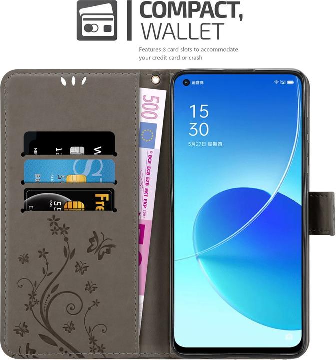 Image du produit Cadorabo Pochette Flower Book (Oppo Reno 6 5G)