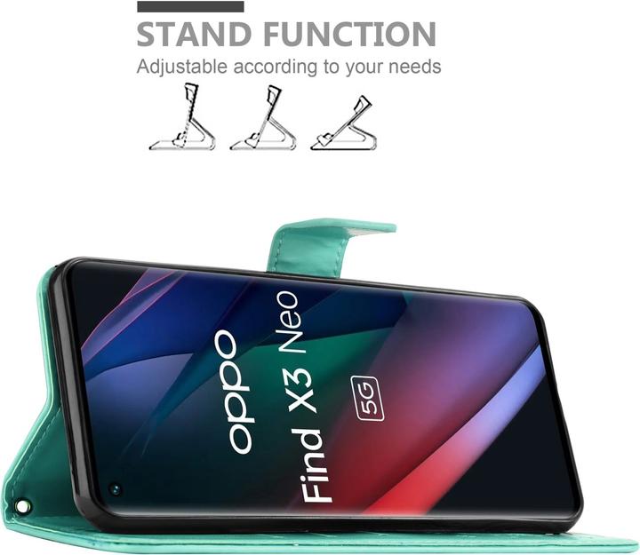 Image du produit Cadorabo Pochette Flower Book (Oppo Find X3 Neo)
