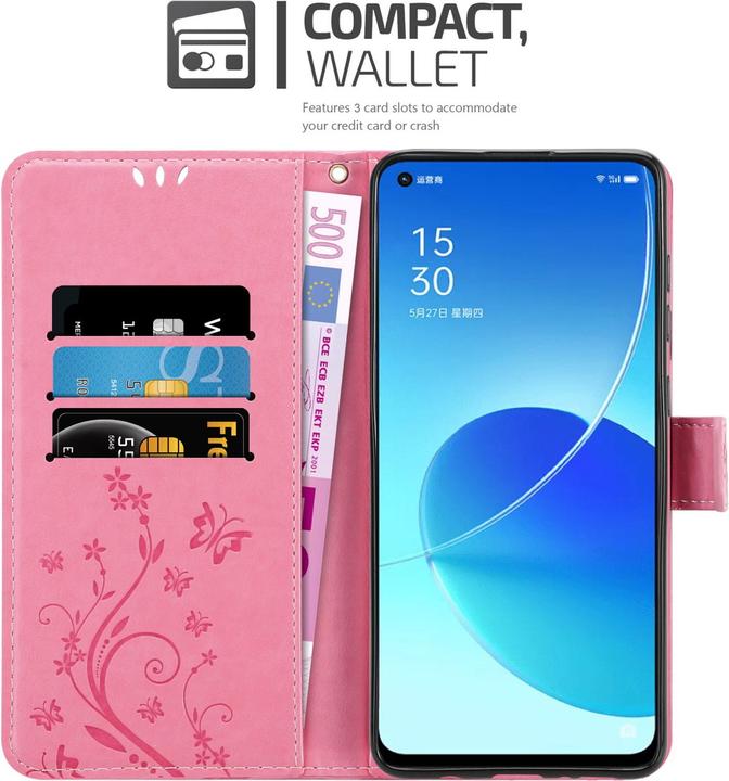 Image du produit Cadorabo Pochette Flower Book (Oppo Reno 6 5G)