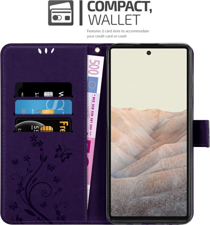 Actual product image Cadorabo Flower Book cover (Google Pixel 6a)