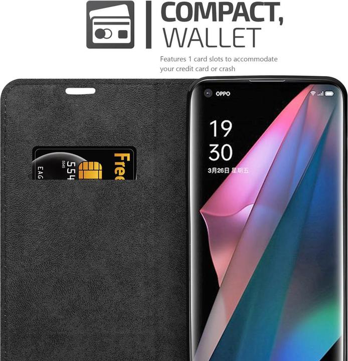 Actual product image Cadorabo Book Invis. Magnet sleeve (Oppo Find X3 Pro)