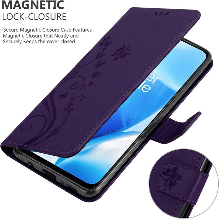 Actual product image Cadorabo Flower Book cover (OnePlus North N200 5G)