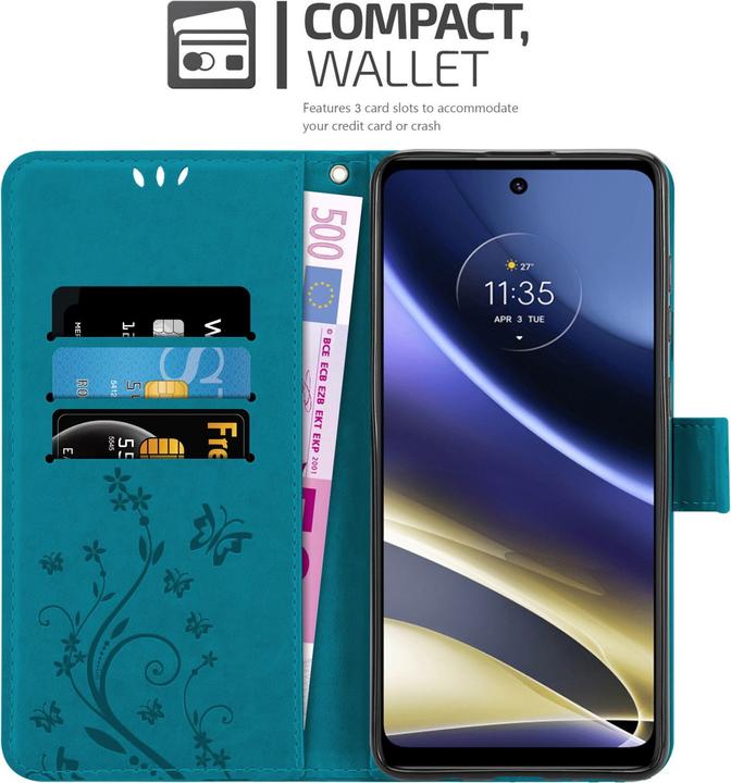 Image du produit Cadorabo Pochette Flower Book (Motorola Moto G51 5G)
