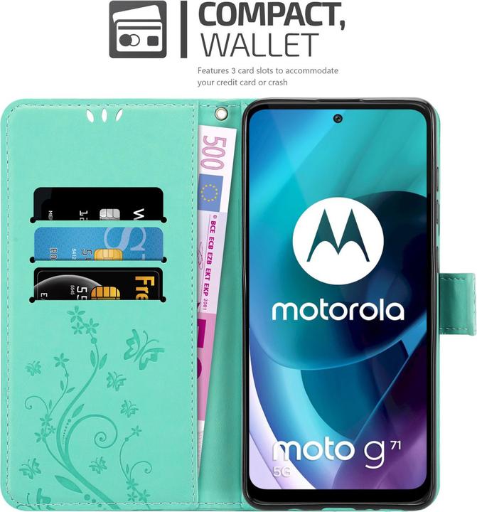 Image du produit Cadorabo Pochette Flower Book (Motorola Moto G71 5G)