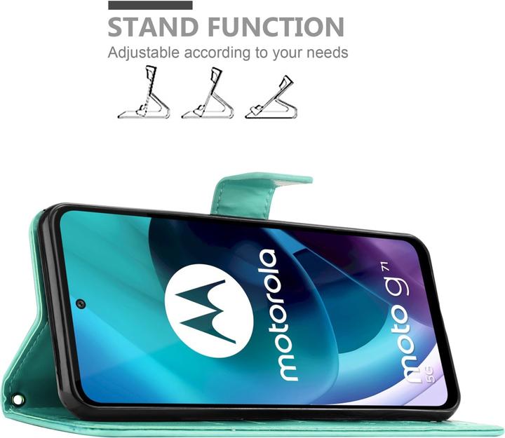Image du produit Cadorabo Pochette Flower Book (Motorola Moto G71 5G)