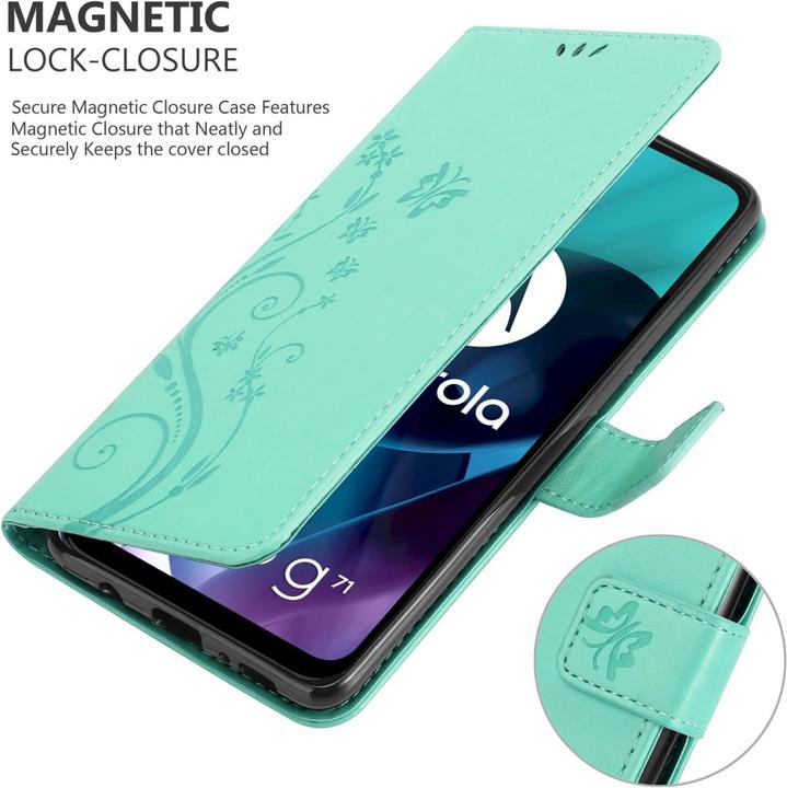 Image du produit Cadorabo Pochette Flower Book (Motorola Moto G71 5G)