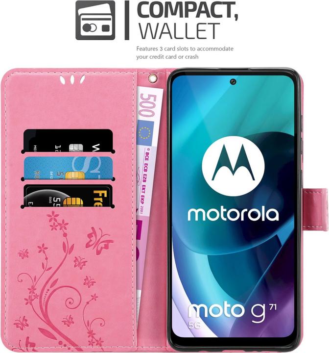 Immagine prodotto Cadorabo Copertina del libro a fiori (Motorola Moto G71 5G)