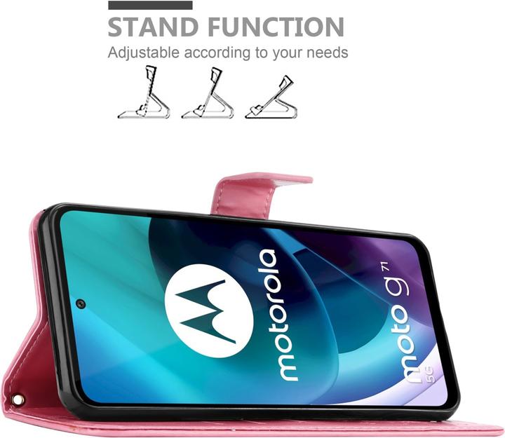 Immagine prodotto Cadorabo Copertina del libro a fiori (Motorola Moto G71 5G)