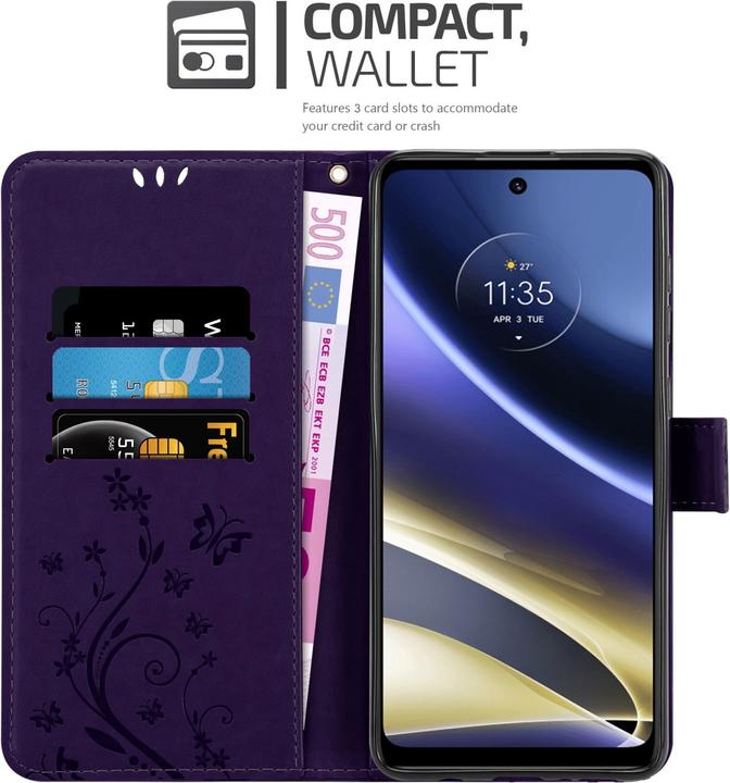 Immagine prodotto Cadorabo Copertina del libro a fiori (Motorola Moto G51 5G)