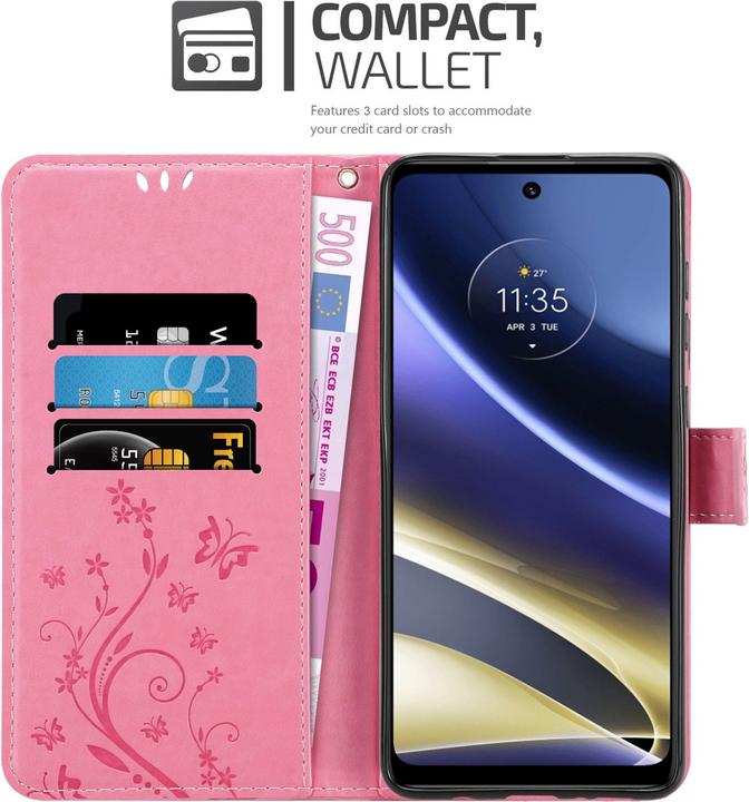 Immagine prodotto Cadorabo Copertina del libro a fiori (Motorola Moto G51 5G)