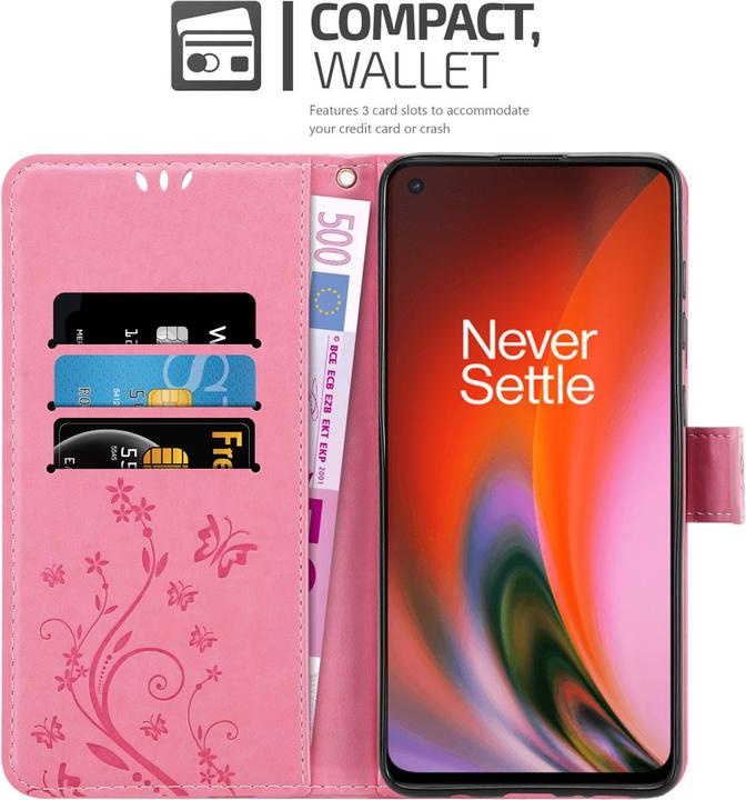Immagine prodotto Cadorabo Copertina del libro a fiori (OnePlus Nord 2 5G)