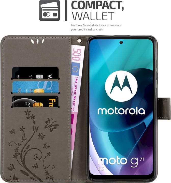Immagine prodotto Cadorabo Copertina del libro a fiori (Motorola Moto G71 5G)