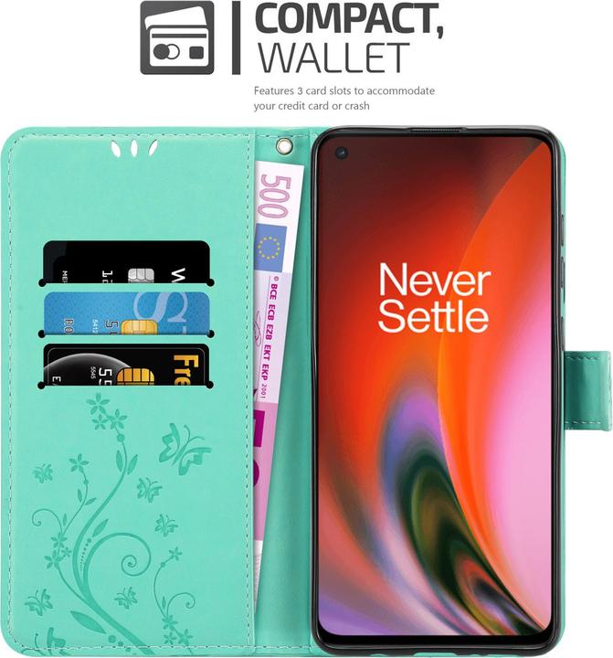 Actual product image Cadorabo Flower Book cover (OnePlus Nord 2 5G)
