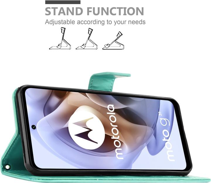 Actual product image Cadorabo Flower Book cover (Motorola Moto G31, Motorola Moto G41)