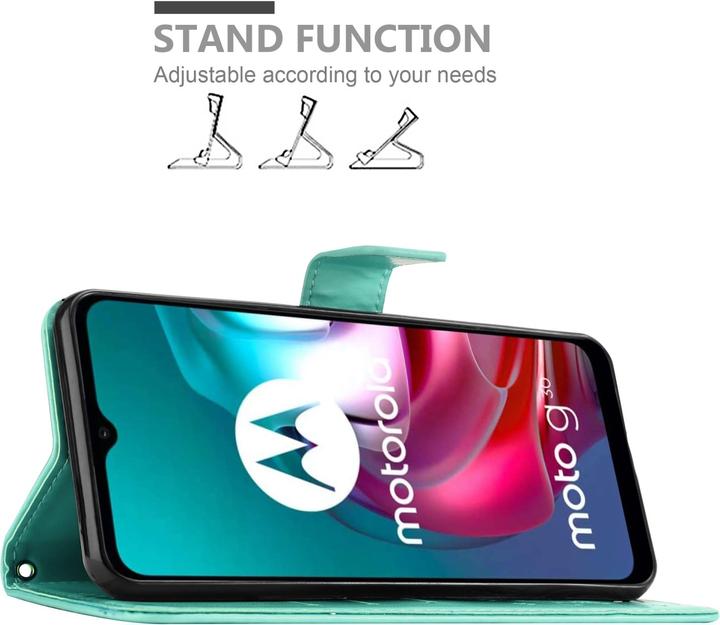 Actual product image Cadorabo Flower Book cover (Motorola Moto G30, Motorola Moto G10)