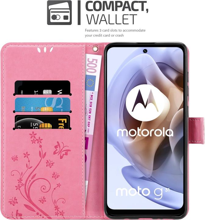 Immagine prodotto Cadorabo Copertina del libro a fiori (Motorola Moto G31, Motorola Moto G41)