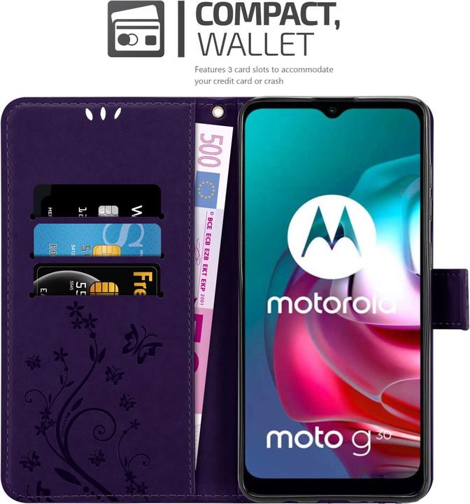 Immagine prodotto Cadorabo Copertina del libro a fiori (Motorola Moto G30, Motorola Moto G10)