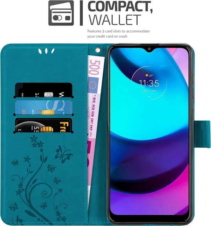 Actual product image Cadorabo Flower Book cover (Motorola E30, Motorola Moto E20, Motorola Moto E40)