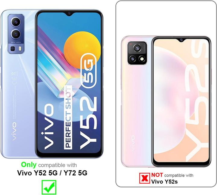 Actual product image Cadorabo TPU 2 colors glass envelope (Vivo Y72 5G, Vivo Y52s 5G)