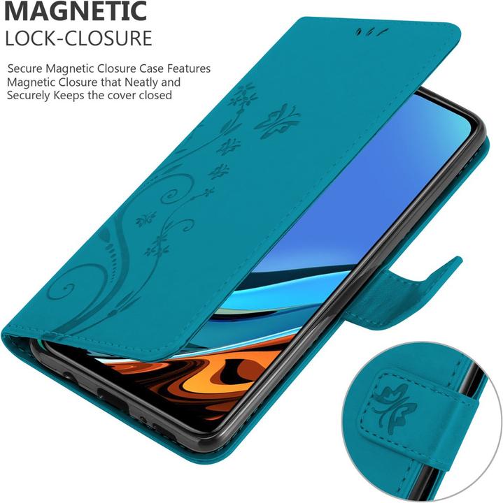 Image du produit Cadorabo Pochette Flower Book (Xiaomi Redmi 9T, Xiaomi Poco M3)