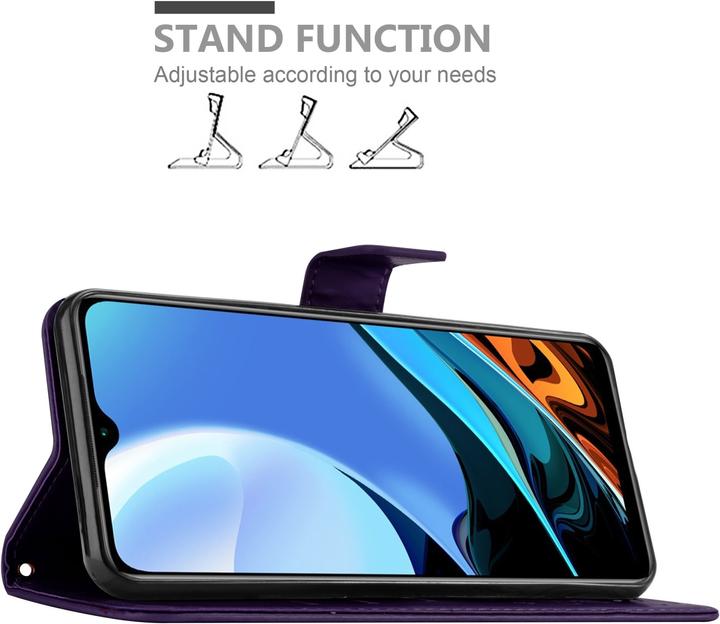 Produktbild Cadorabo Flower Book Hülle (Xiaomi Redmi 9T, Xiaomi Poco M3)