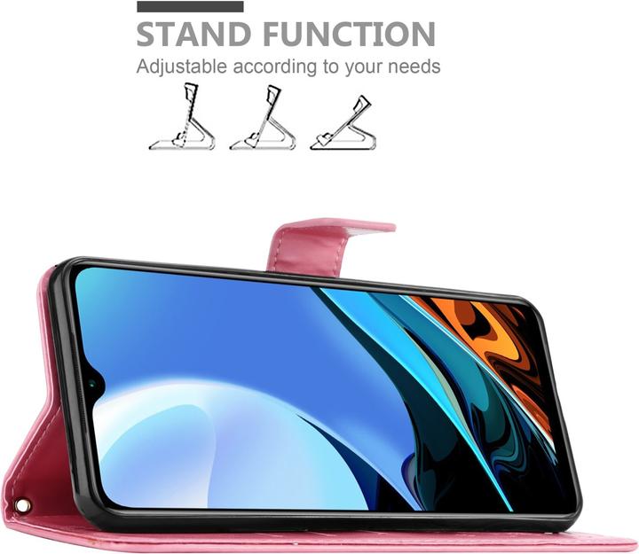 Produktbild Cadorabo Flower Book Hülle (Xiaomi Redmi 9T, Xiaomi Poco M3)