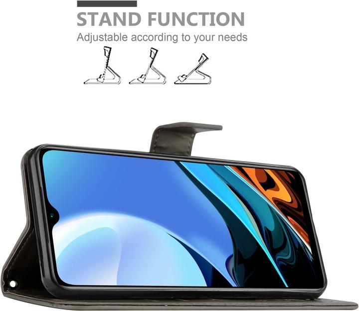 Produktbild Cadorabo Flower Book Hülle (Xiaomi Poco M3, Xiaomi Redmi 9T)