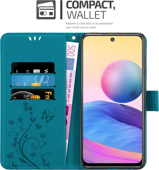 Actual product image Cadorabo Flower Book cover (Xiaomi Poco M3 Pro 5G, Xiaomi Redmi Note 10 5G)