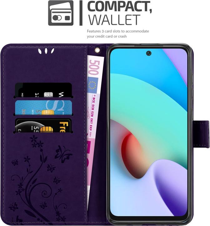 Image du produit Cadorabo Pochette Flower Book (Xiaomi Redmi 10, Xiaomi Redmi Note 11)