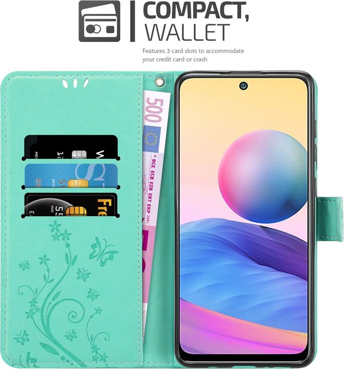 Immagine prodotto Cadorabo Copertina del libro a fiori (Xiaomi Poco M3 Pro 5G, Xiaomi Redmi Nota 10 5G)