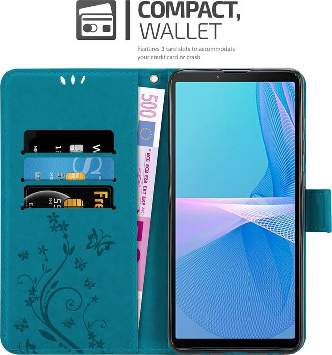 Productafbeelding Cadorabo Bloemen Boekomslag (Sony Xperia 10 III)
