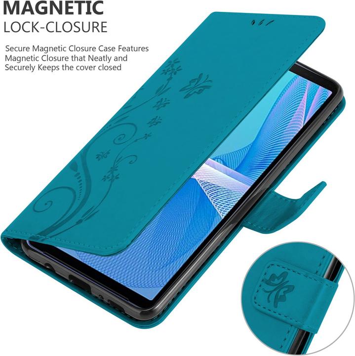 Productafbeelding Cadorabo Bloemen Boekomslag (Sony Xperia 10 III)