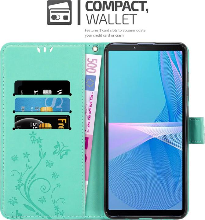 Actual product image Cadorabo Flower Book cover (Sony Xperia 10 III)